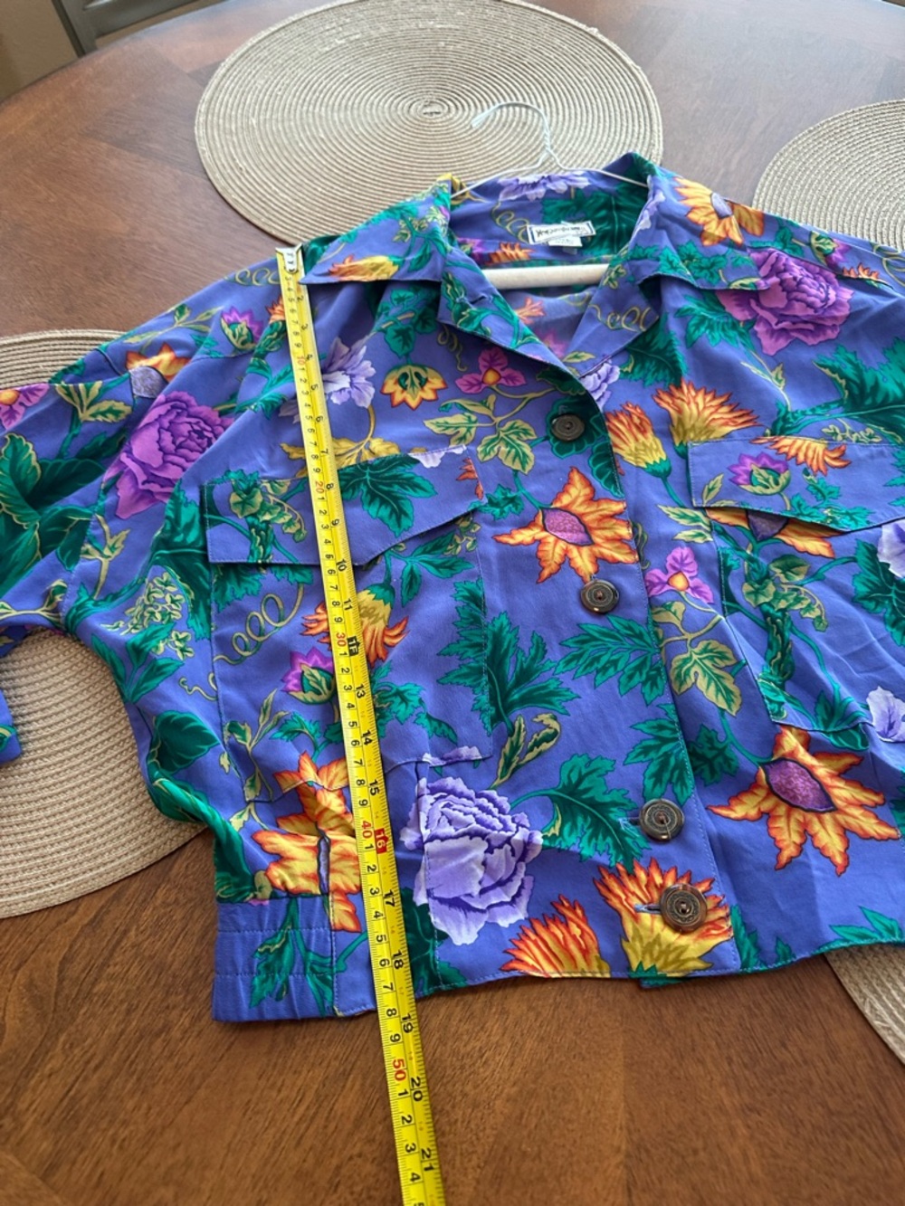 Yves Saint Laurent Purple Floral Blouse - Picture 8 of 8